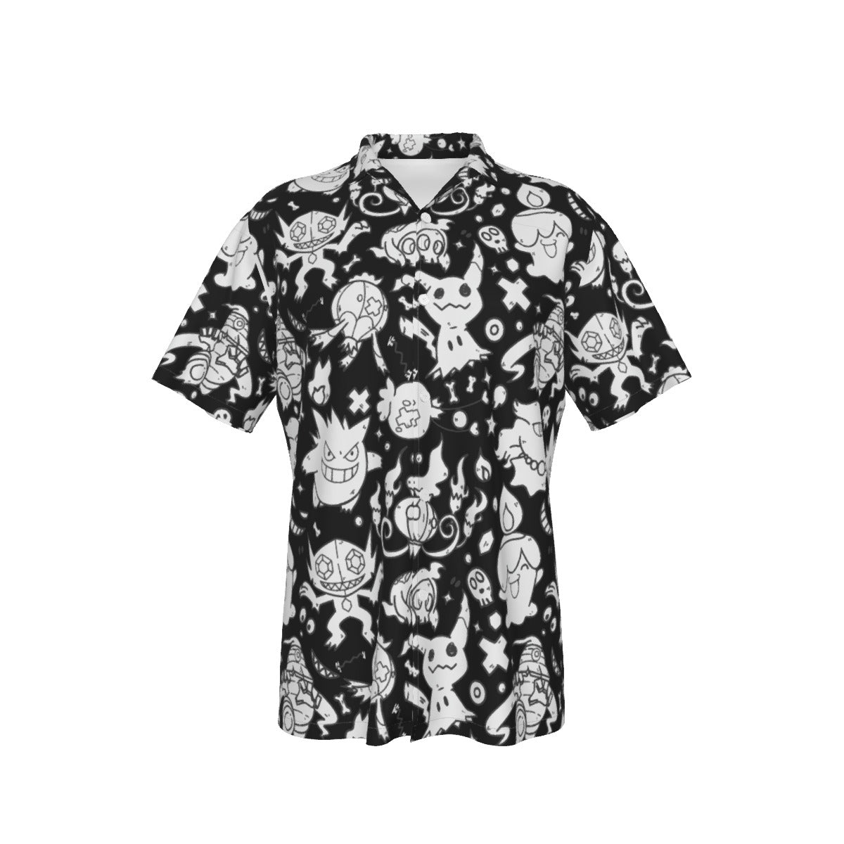 Ghost (Black and White) Hawaiian Shirt