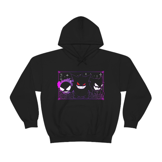 Gengar Evolution Black Hoodie