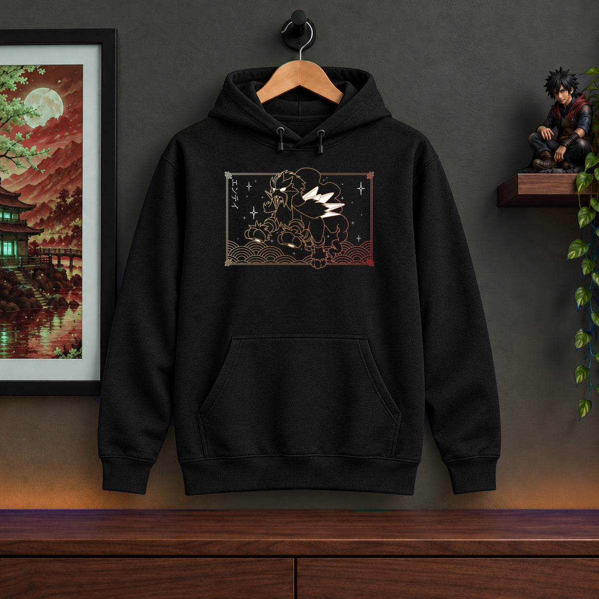 Entei Black Hoodie
