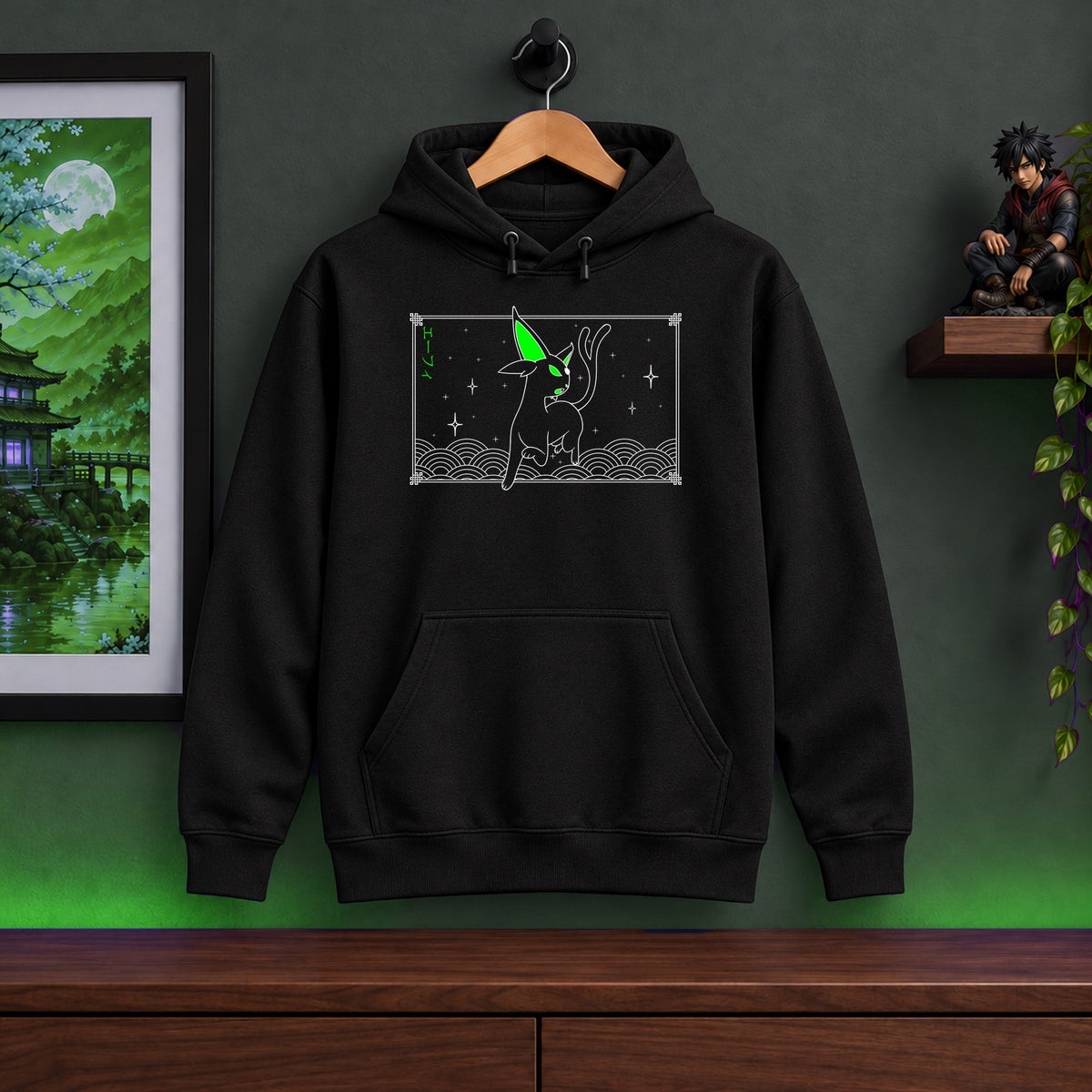 Espeon Black Hoodie