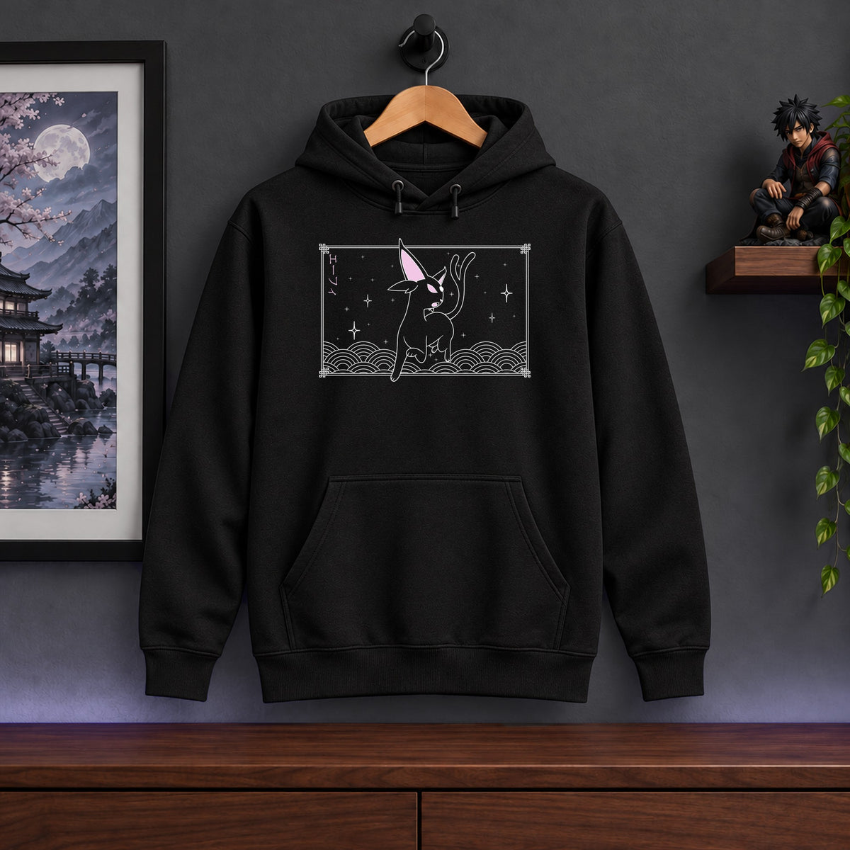 Espeon Black Hoodie