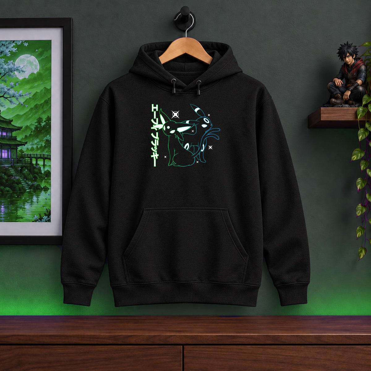 Espeon & Umbreon Black Hoodie