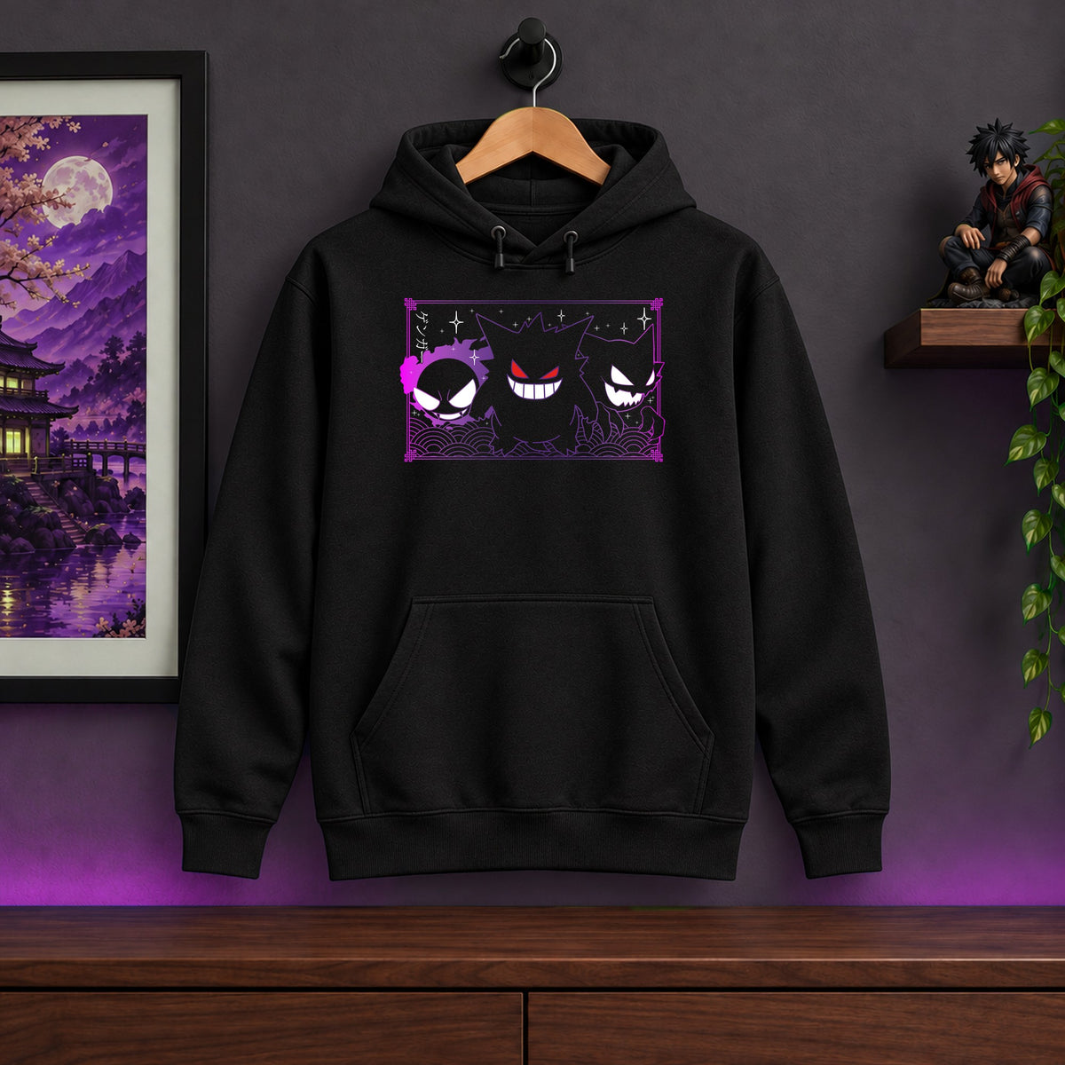 Gengar Evolution Black Hoodie