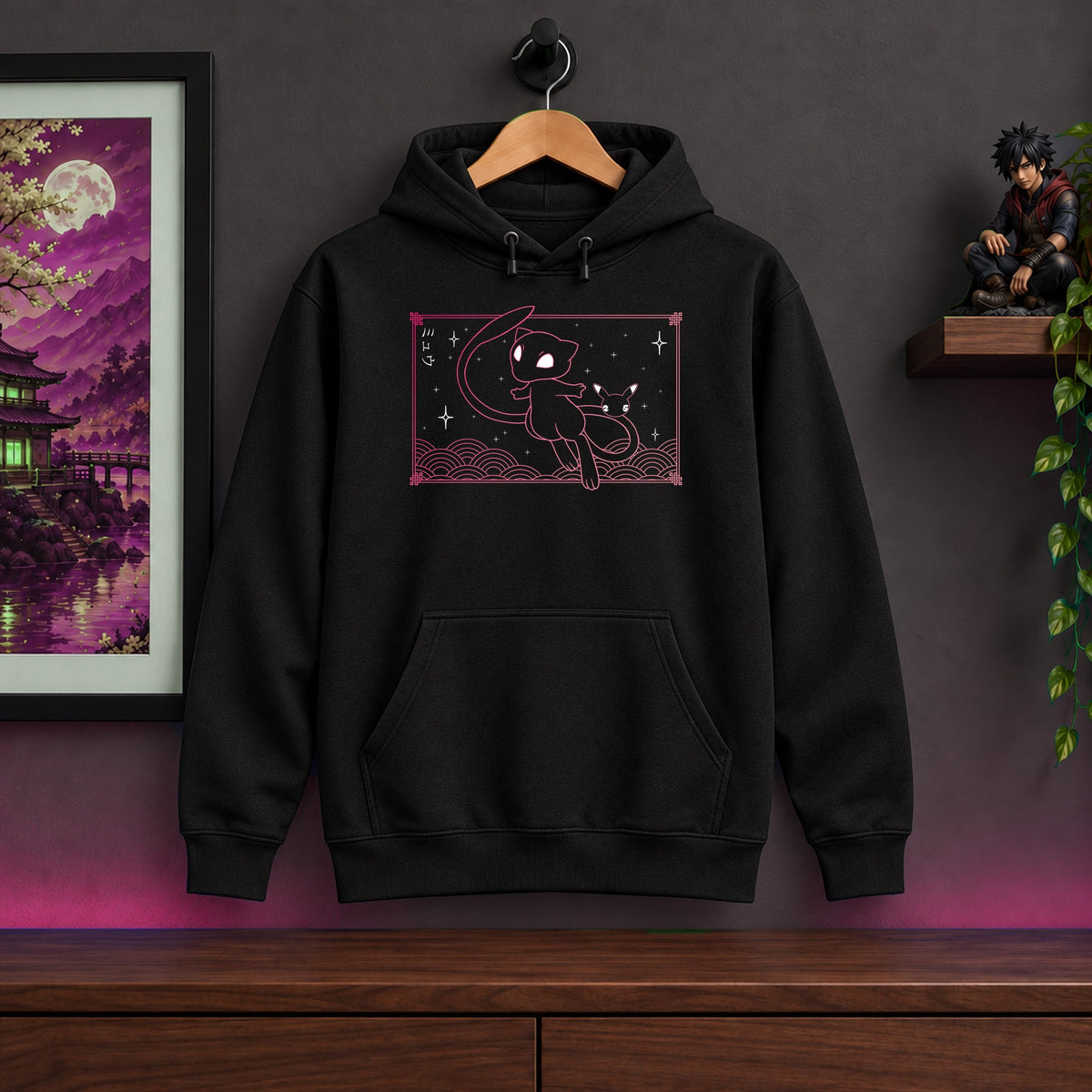 Mew Black Hoodie