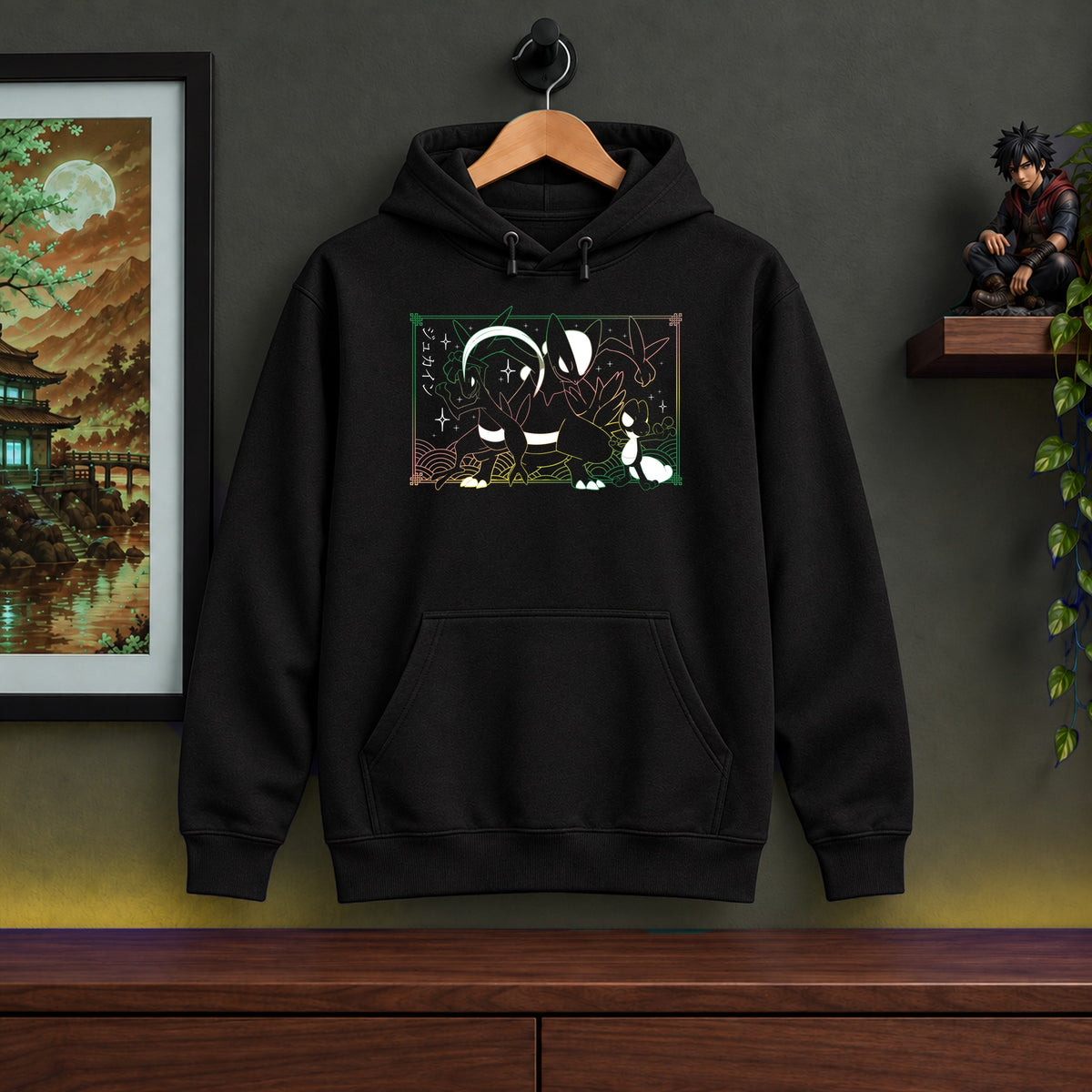 Treeko Evolution Black Hoodie