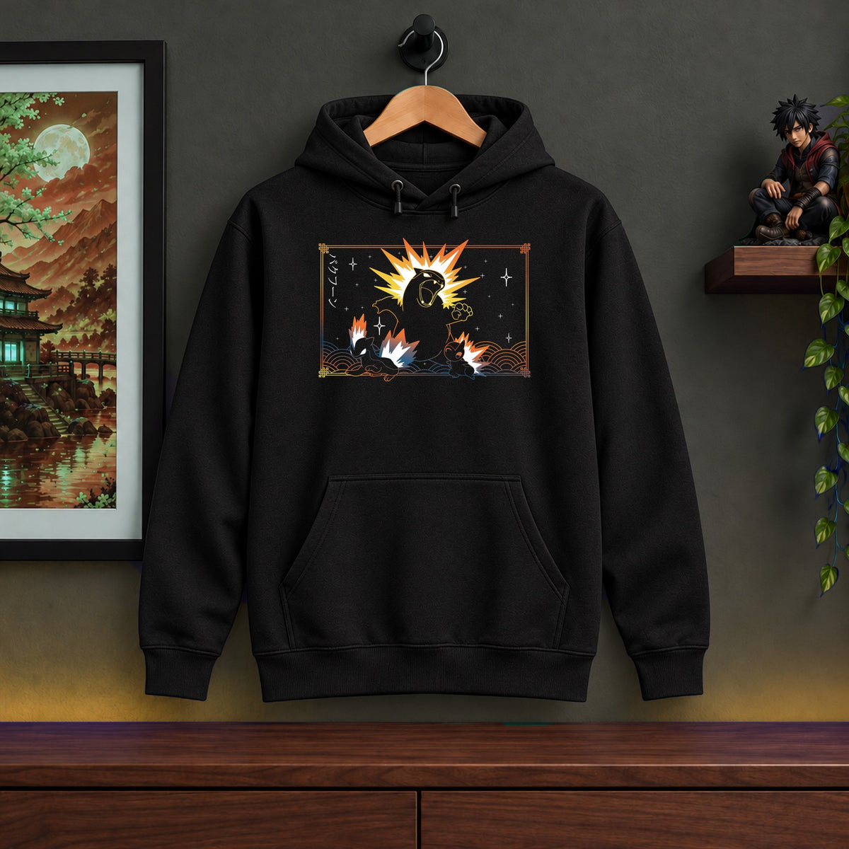 Typhlosion Evolution Black Hoodie