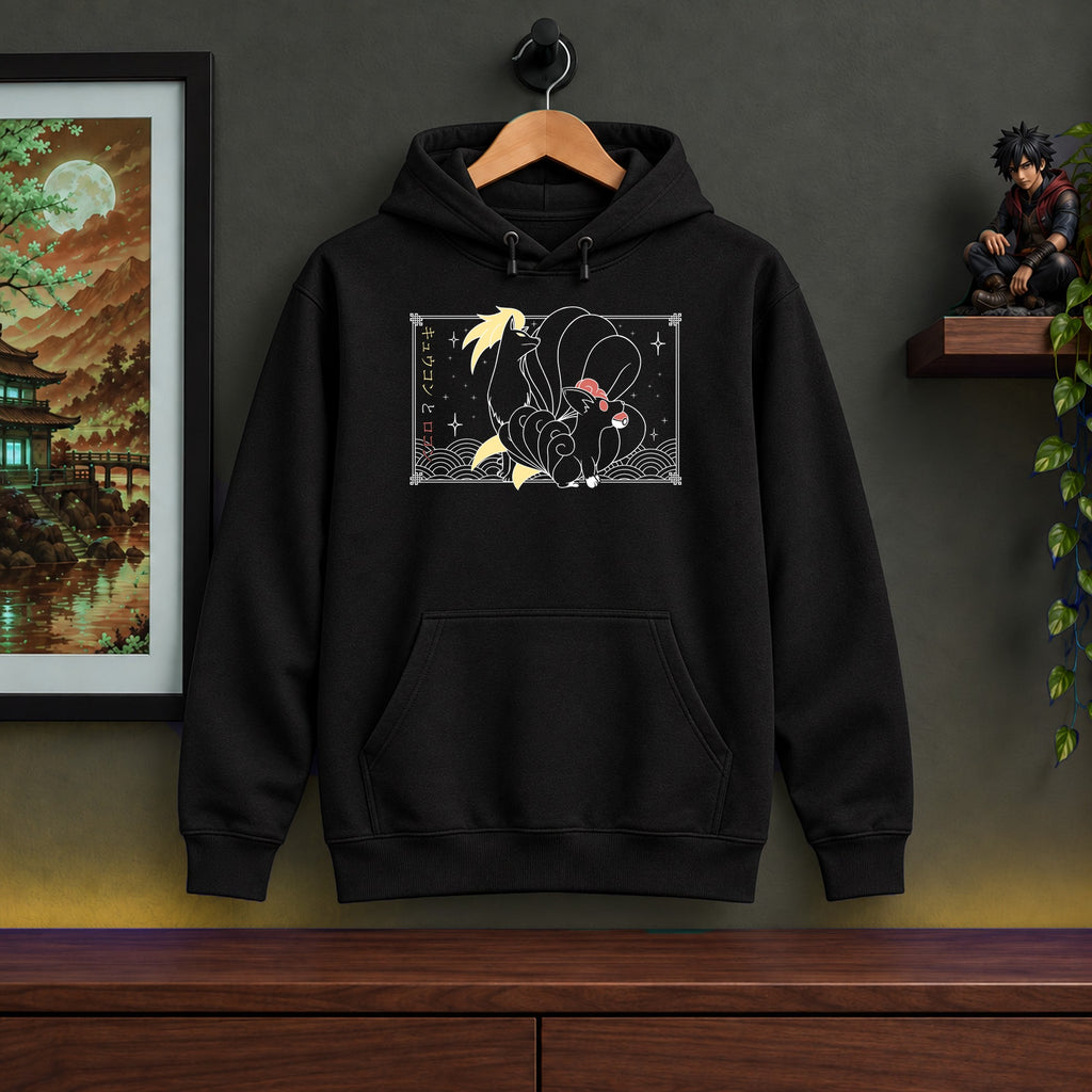Vulpix & Ninetales Black Hoodie