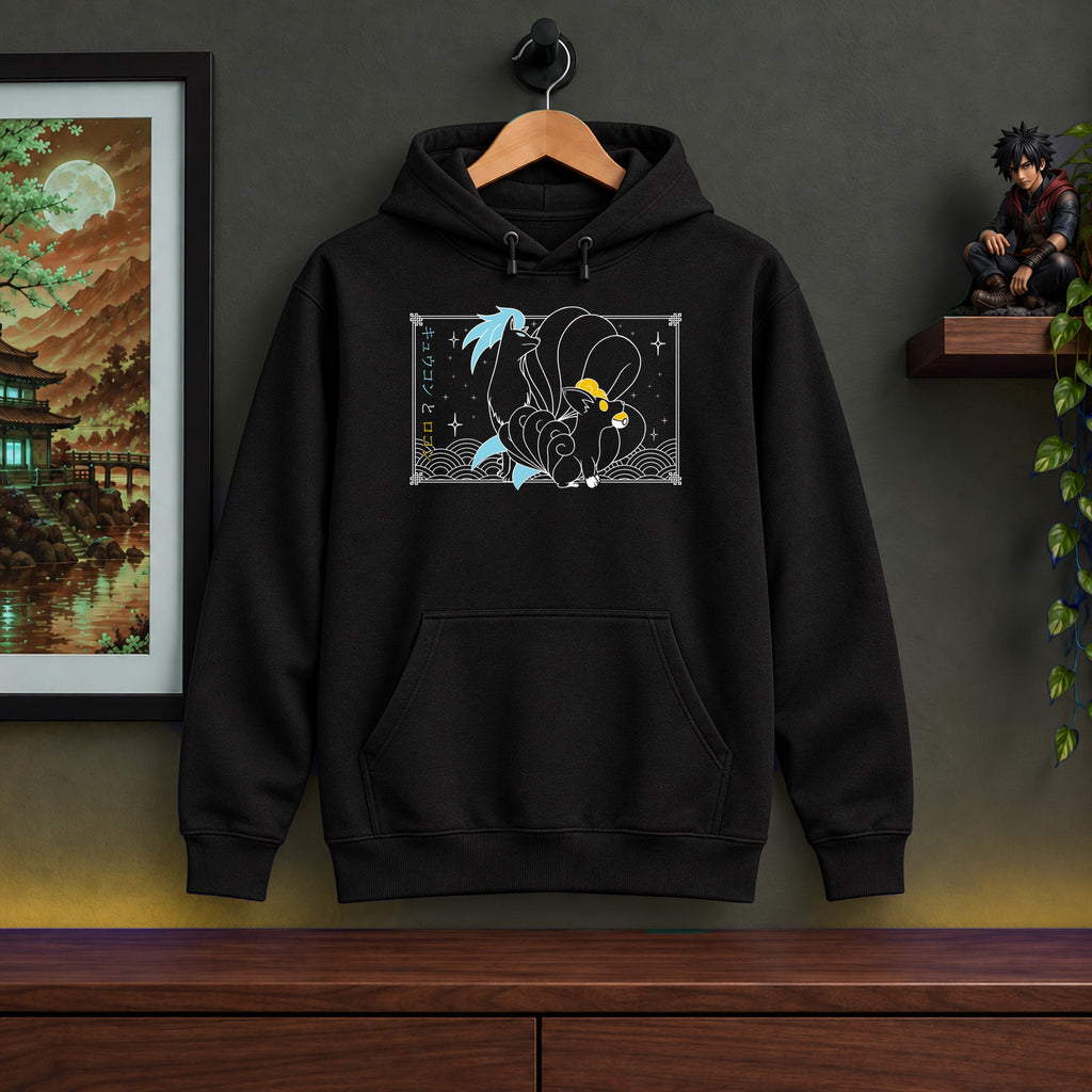 Vulpix & Ninetales Black Hoodie