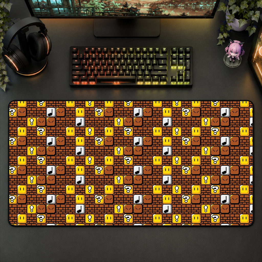 Mario Blocks Desk Mat