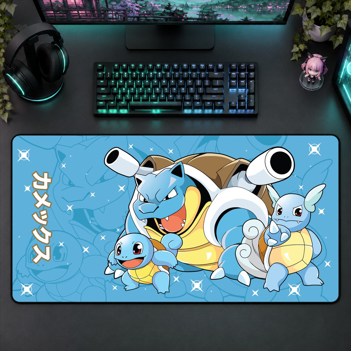 Blastoise Evolution Desk Mat
