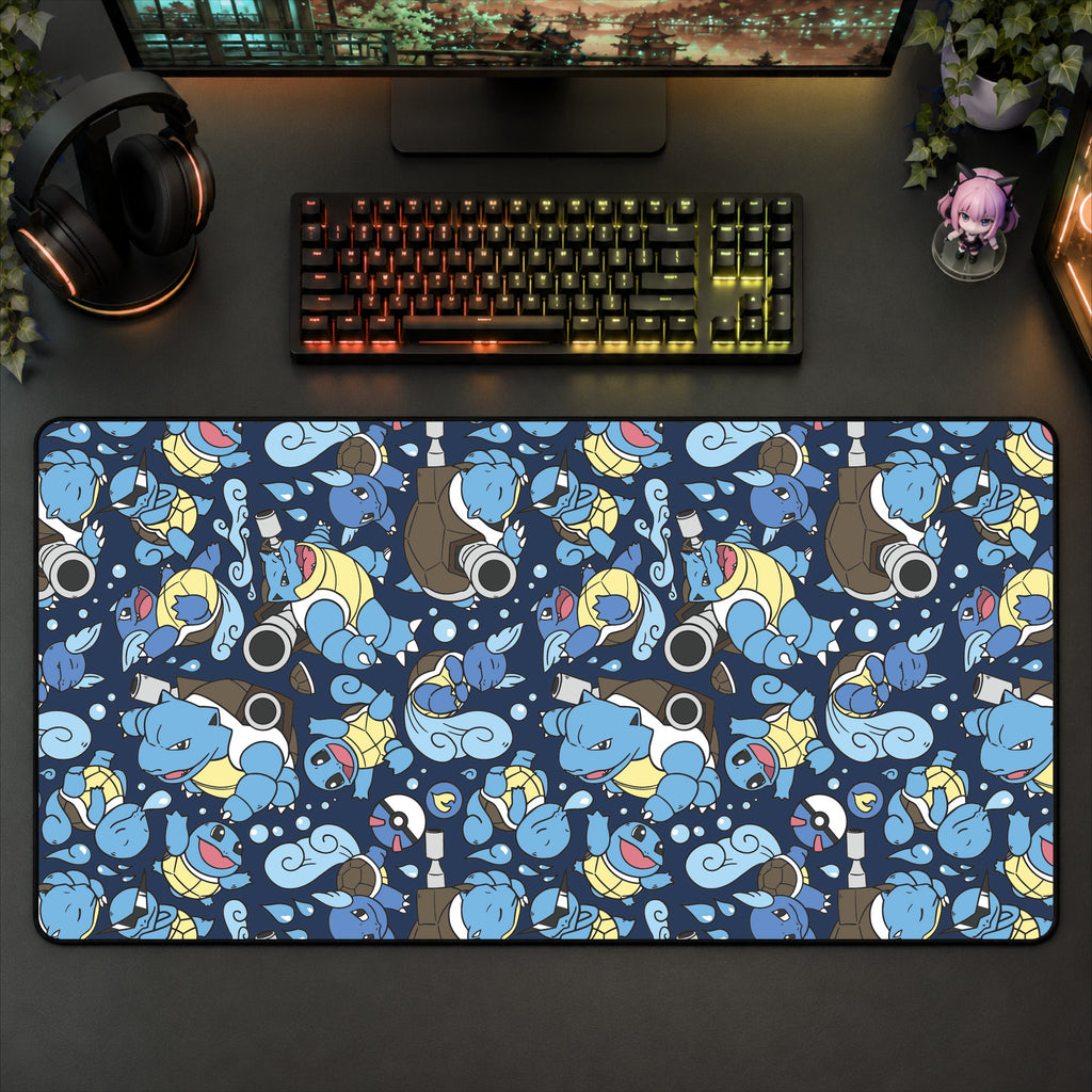 Blastoise Dark Blue Desk Mat