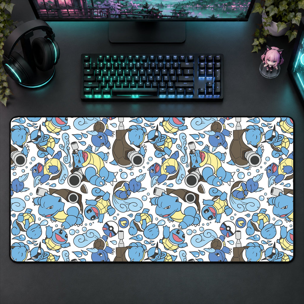 Blastoise White Desk Mat