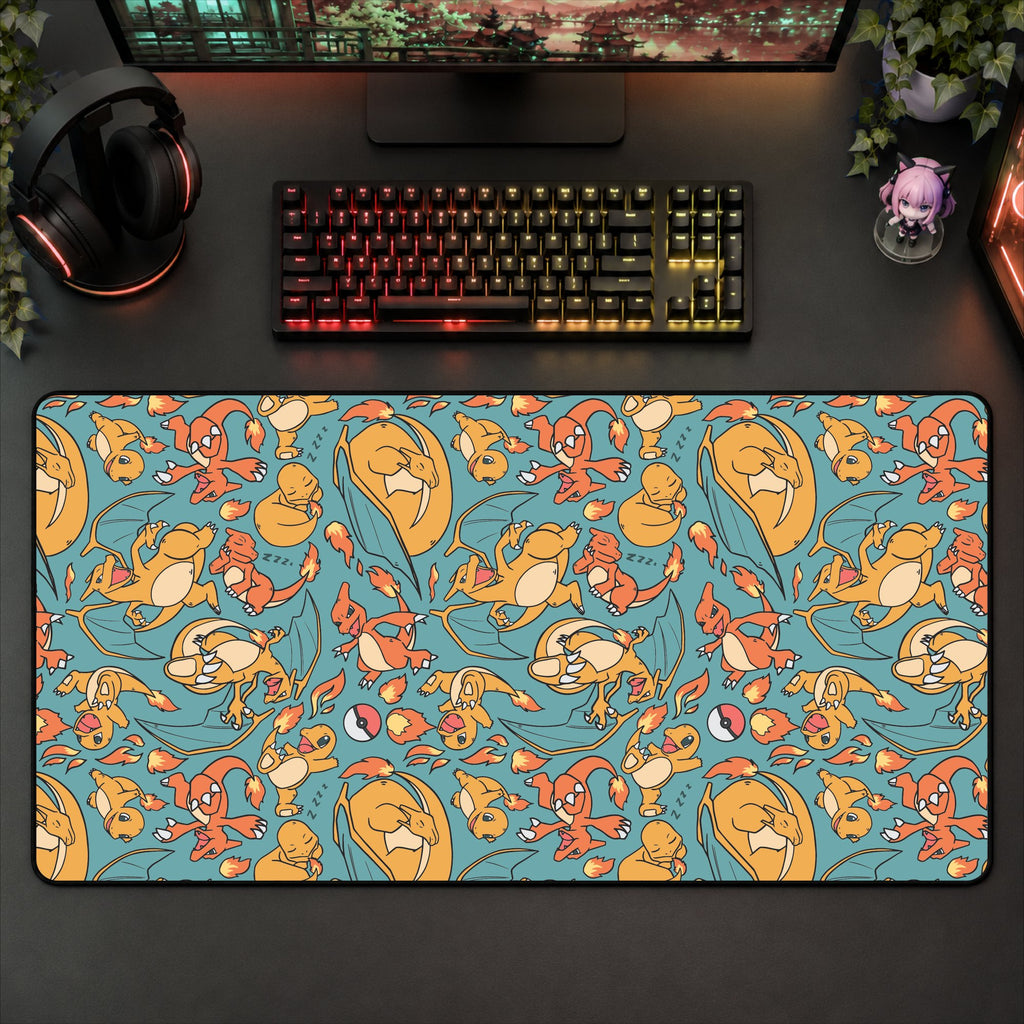 Charizard Green Desk Mat
