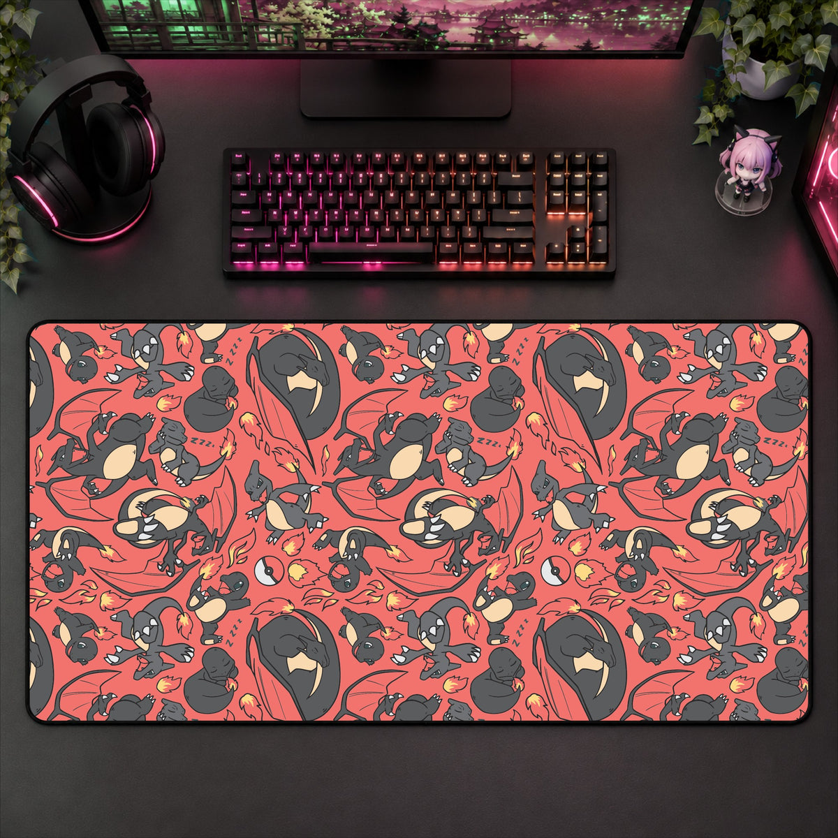 Charizard Red Desk Mat