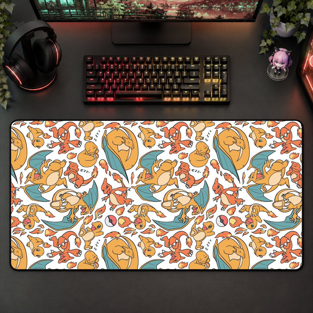 Charizard White Reg Desk Mat