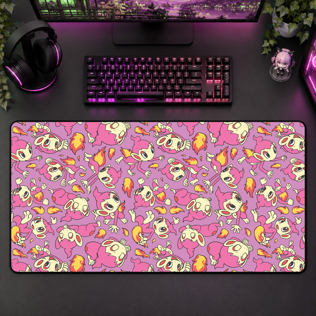 Chimchar Pink Desk Mat