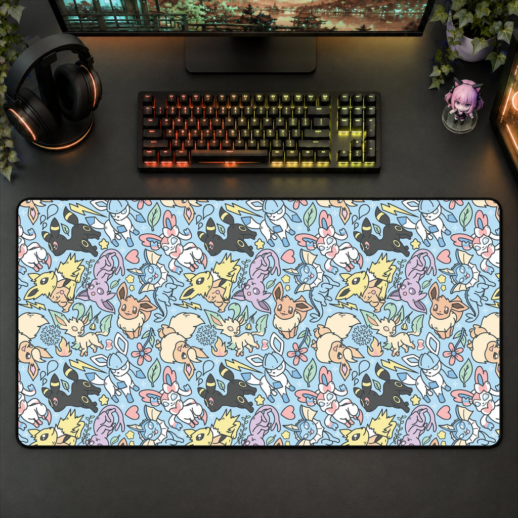 Eeveelution Desk Mat (Blue)