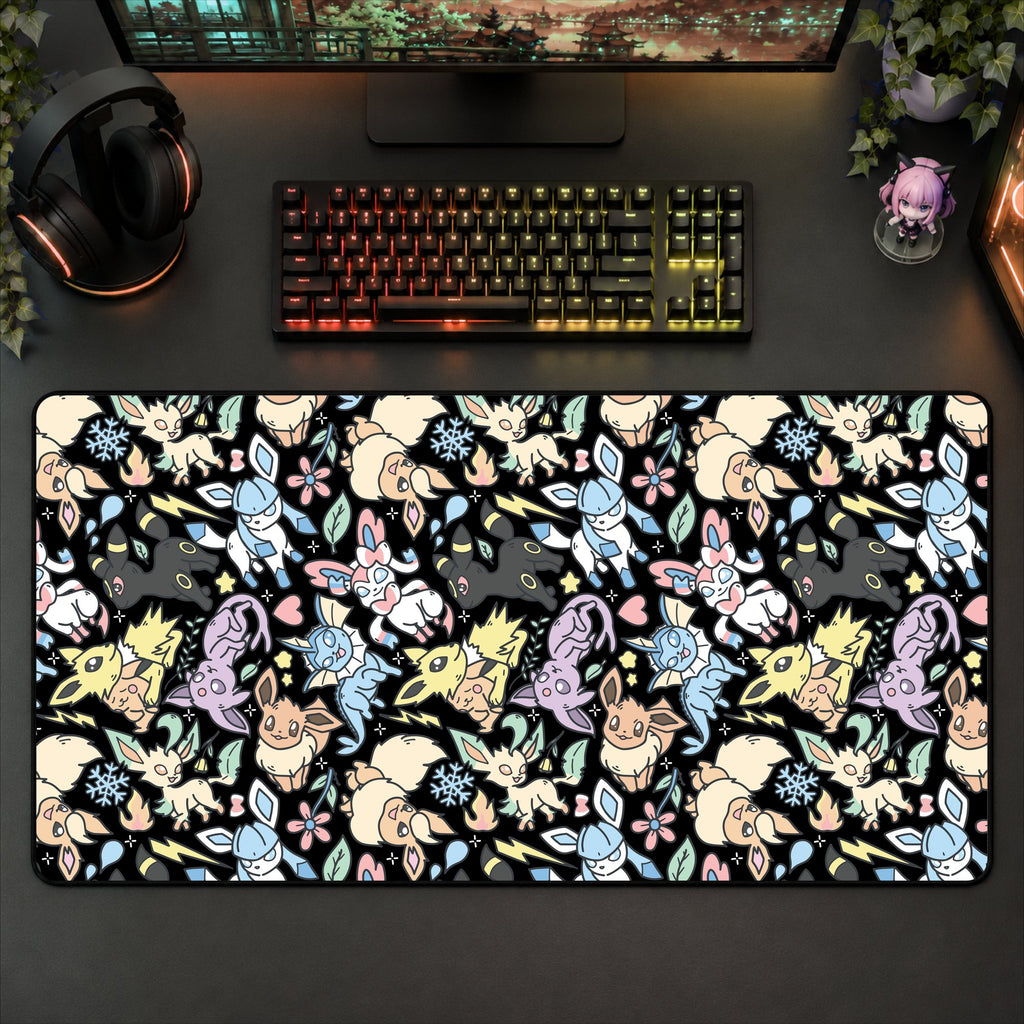 Eeveelution Desk Mat (Black)