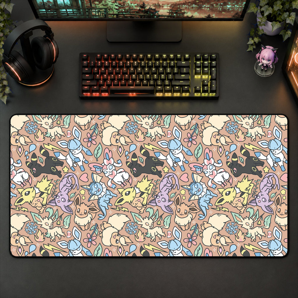 Eeveelution Desk Mat (Brown)