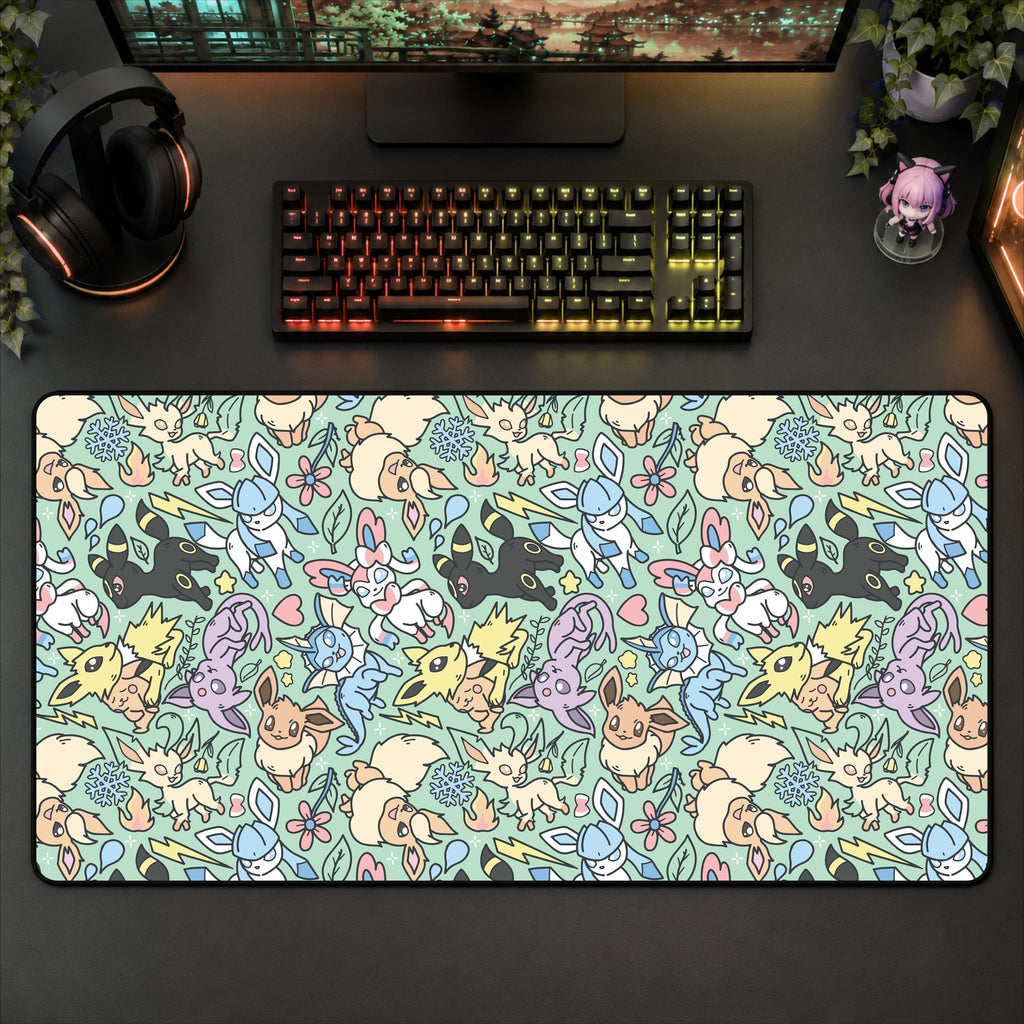 Eeveelution Desk Mat (Green)
