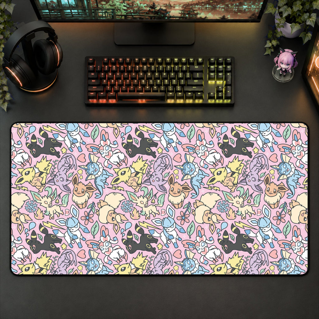 Eeveelution Desk Mat (Pink)