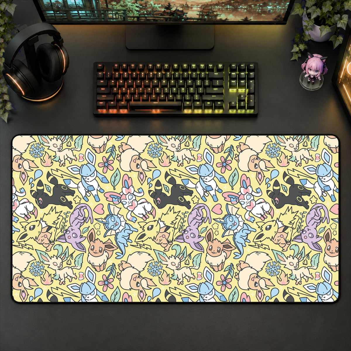 Eeveelution Desk Mat (Yellow)
