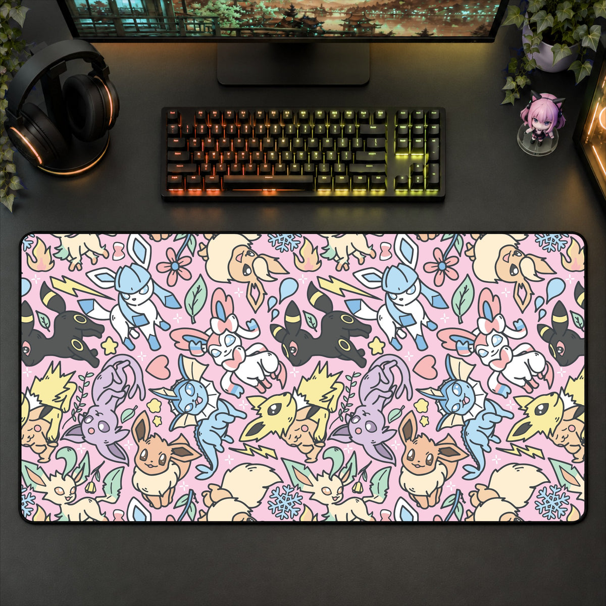 Eevee Pink Desk Mat