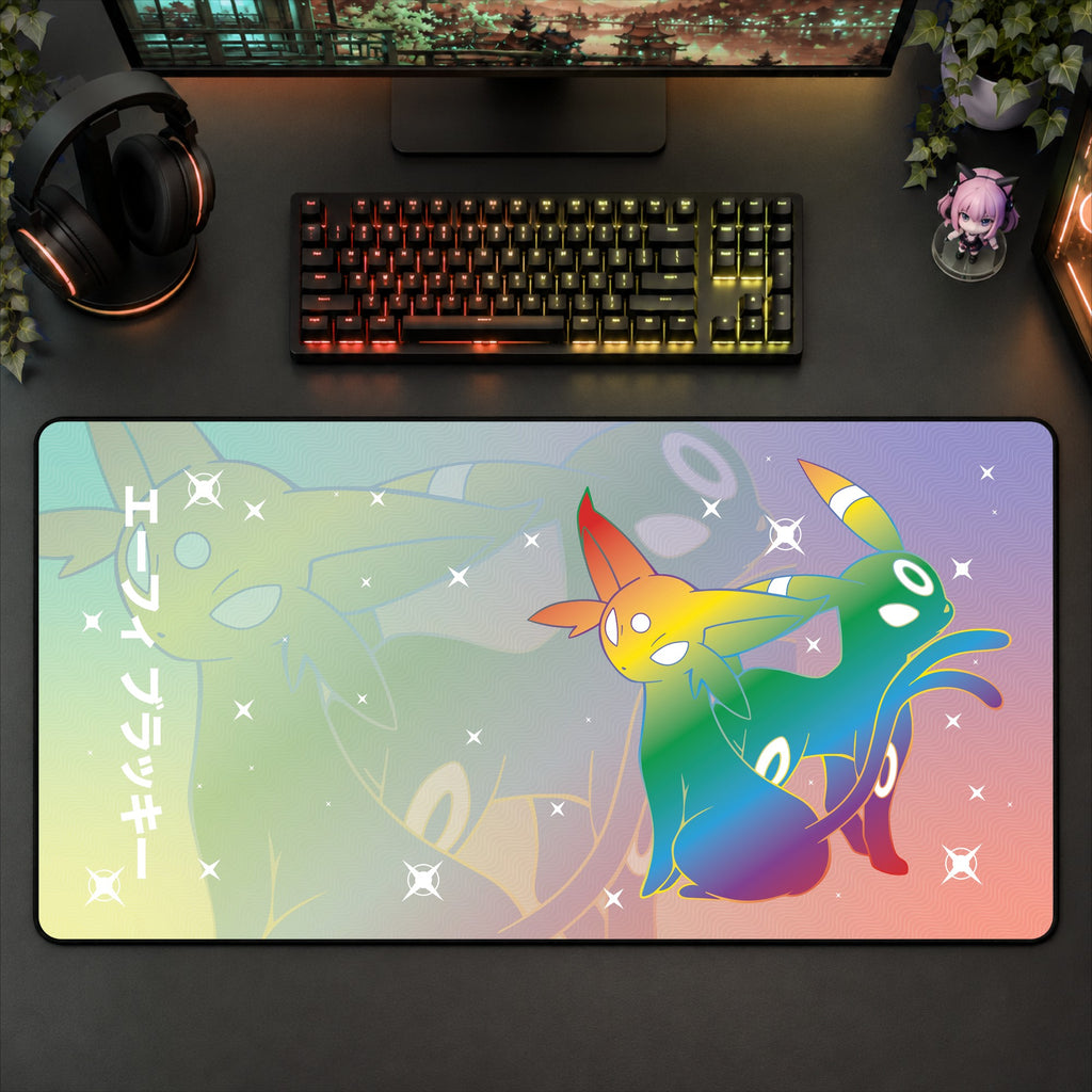 Espeon & Umbreon (Rainbow) Desk Mat
