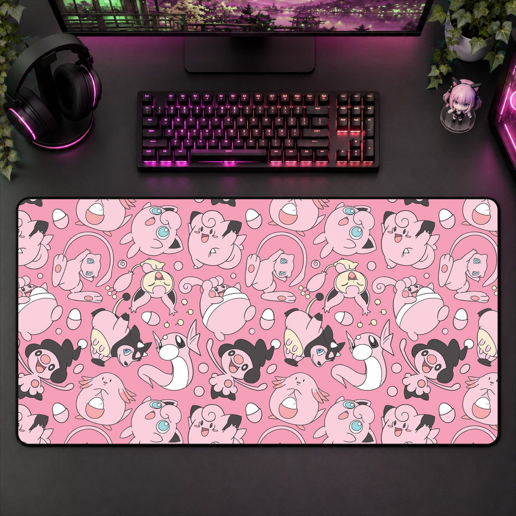 Fairy Light Pink Desk Mat