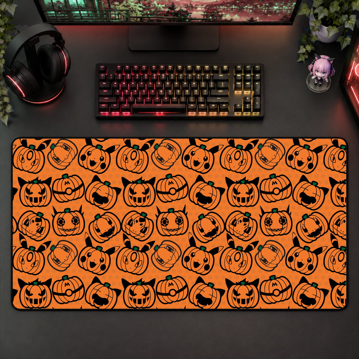 Halloween Pattern Desk Mat