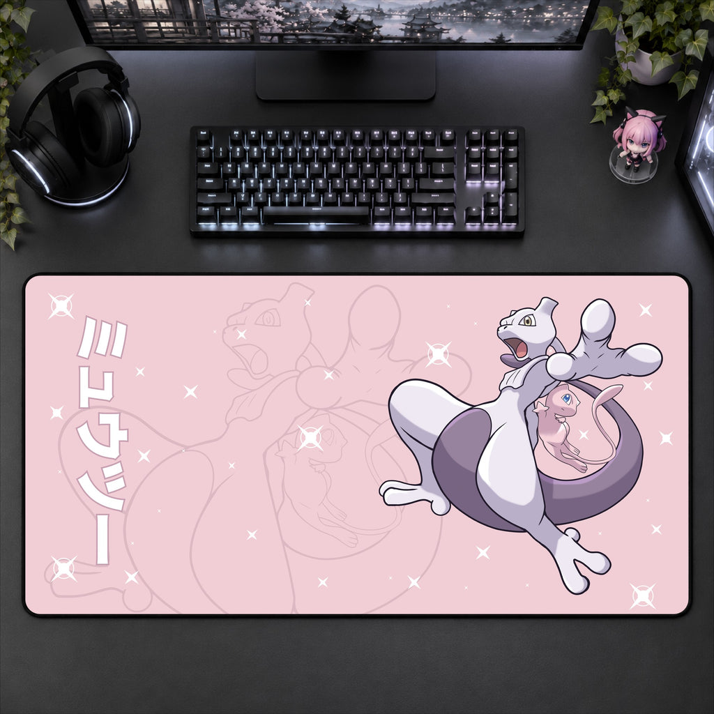 Mewtwo & Mew Desk Mat