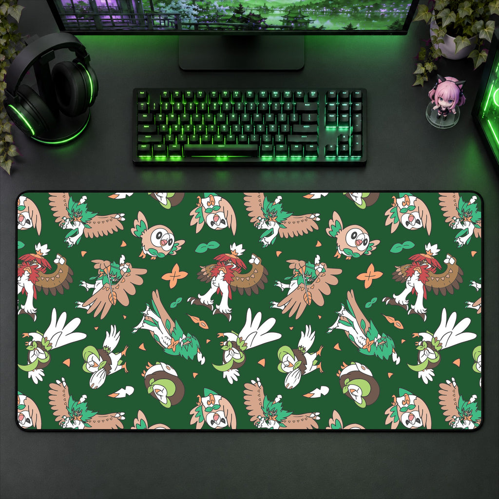 Rowlet Green Desk Mat