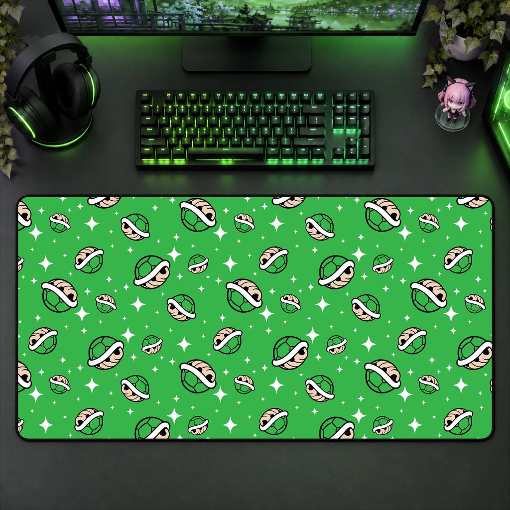 Mario Shells (Green) Desk Mat