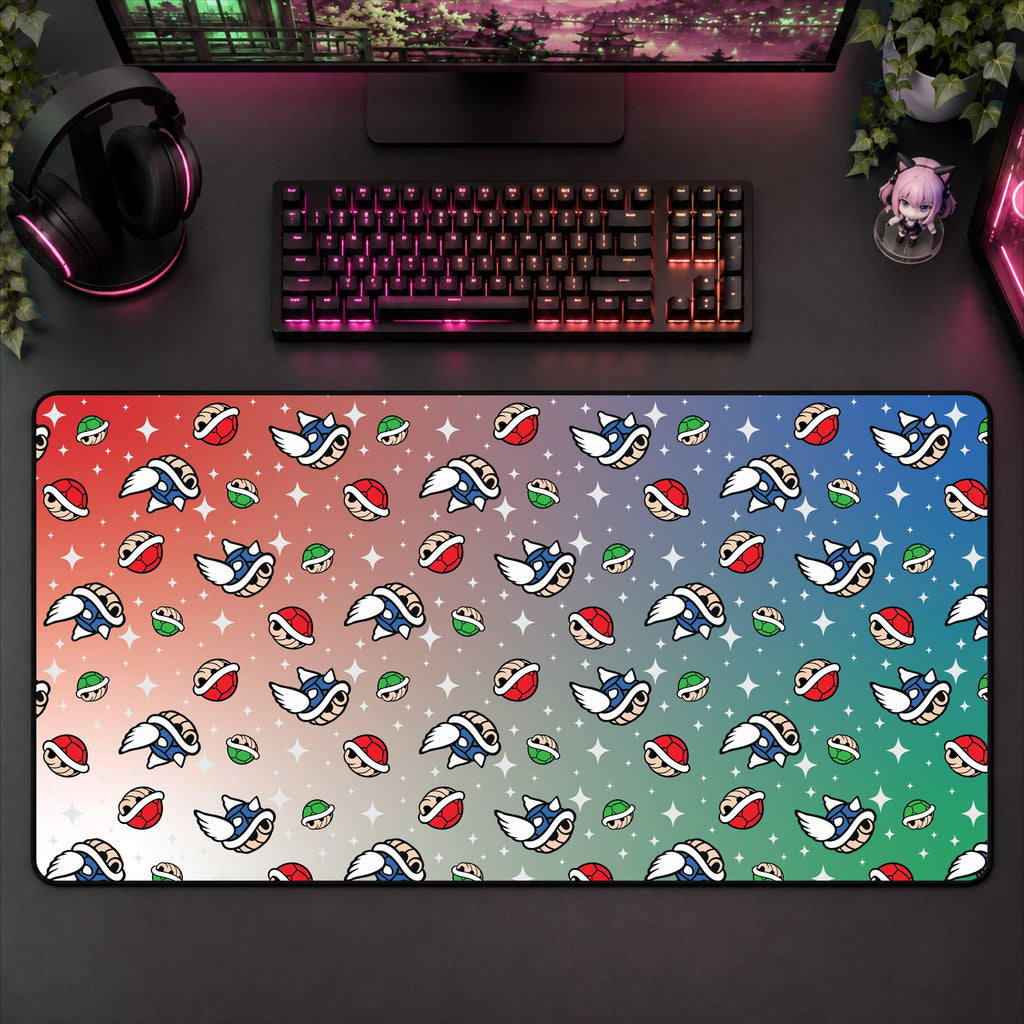 Mario Shells (Rainbow) Desk Mat