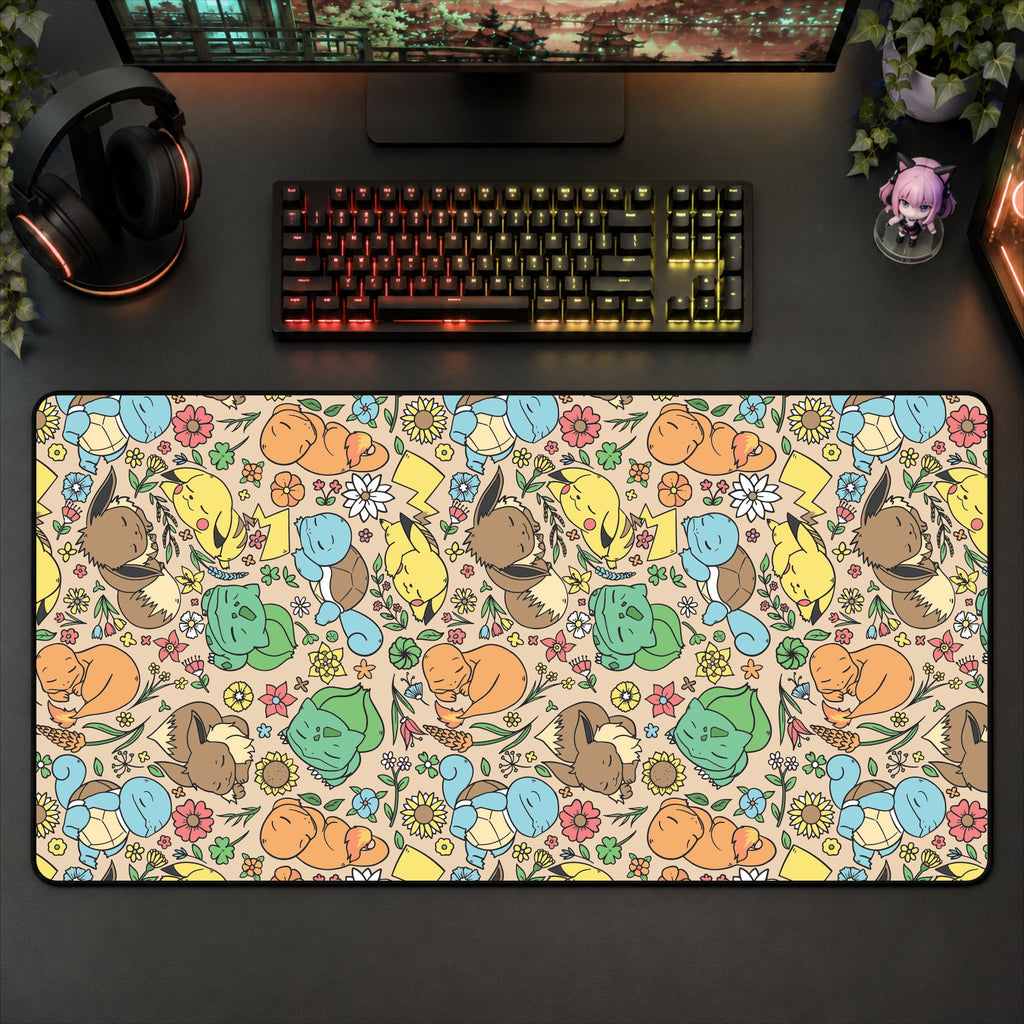 Sleeping Starter (Brown) Desk Mat