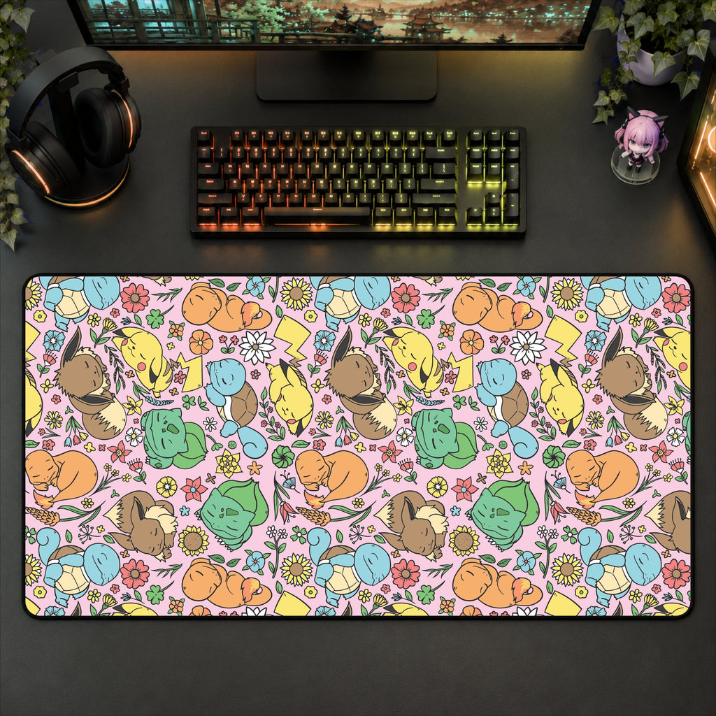 Sleeping Starter (Pink) Desk Mat