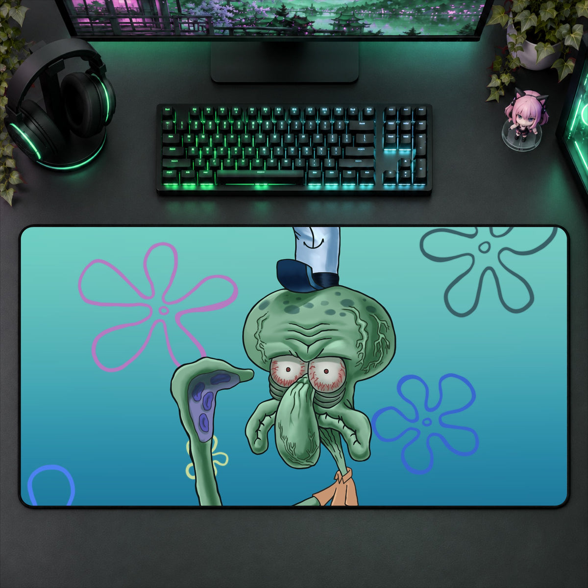Squidward Desk Mat