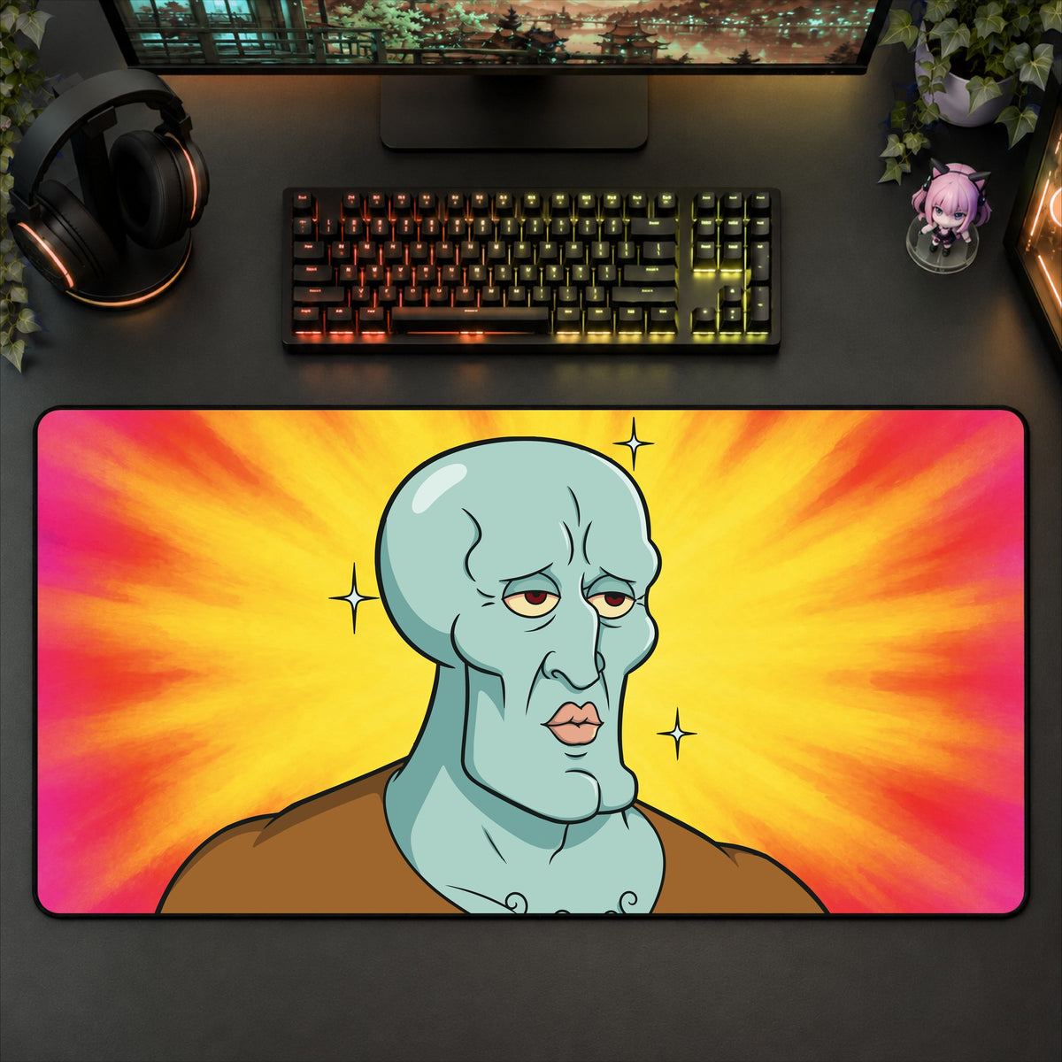 Squidward Desk Mat