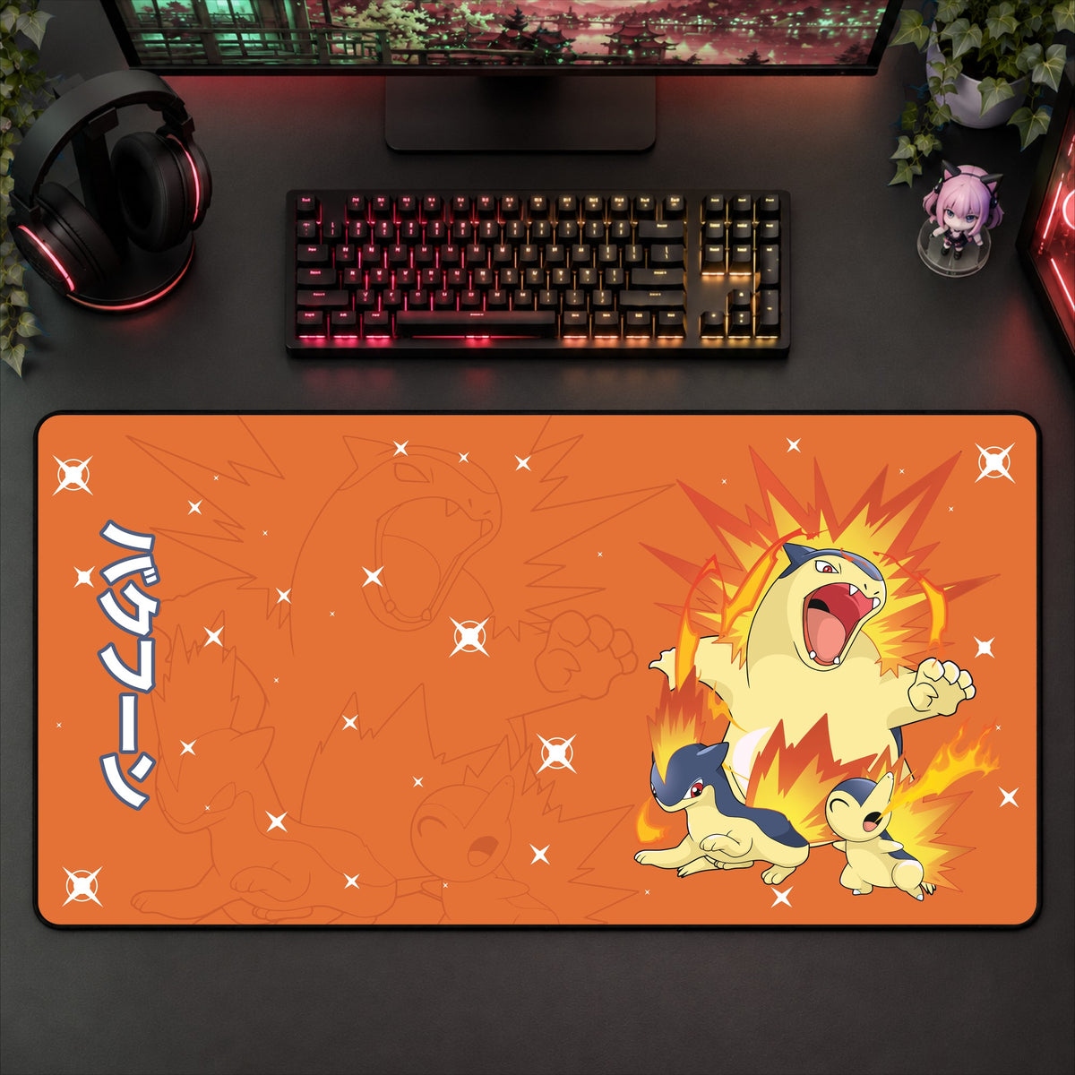 Typhlosion Evolution Desk Mat