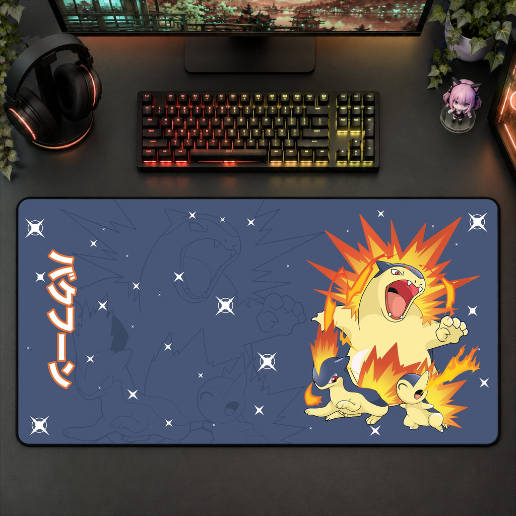 Typhlosion Evolution Desk Mat