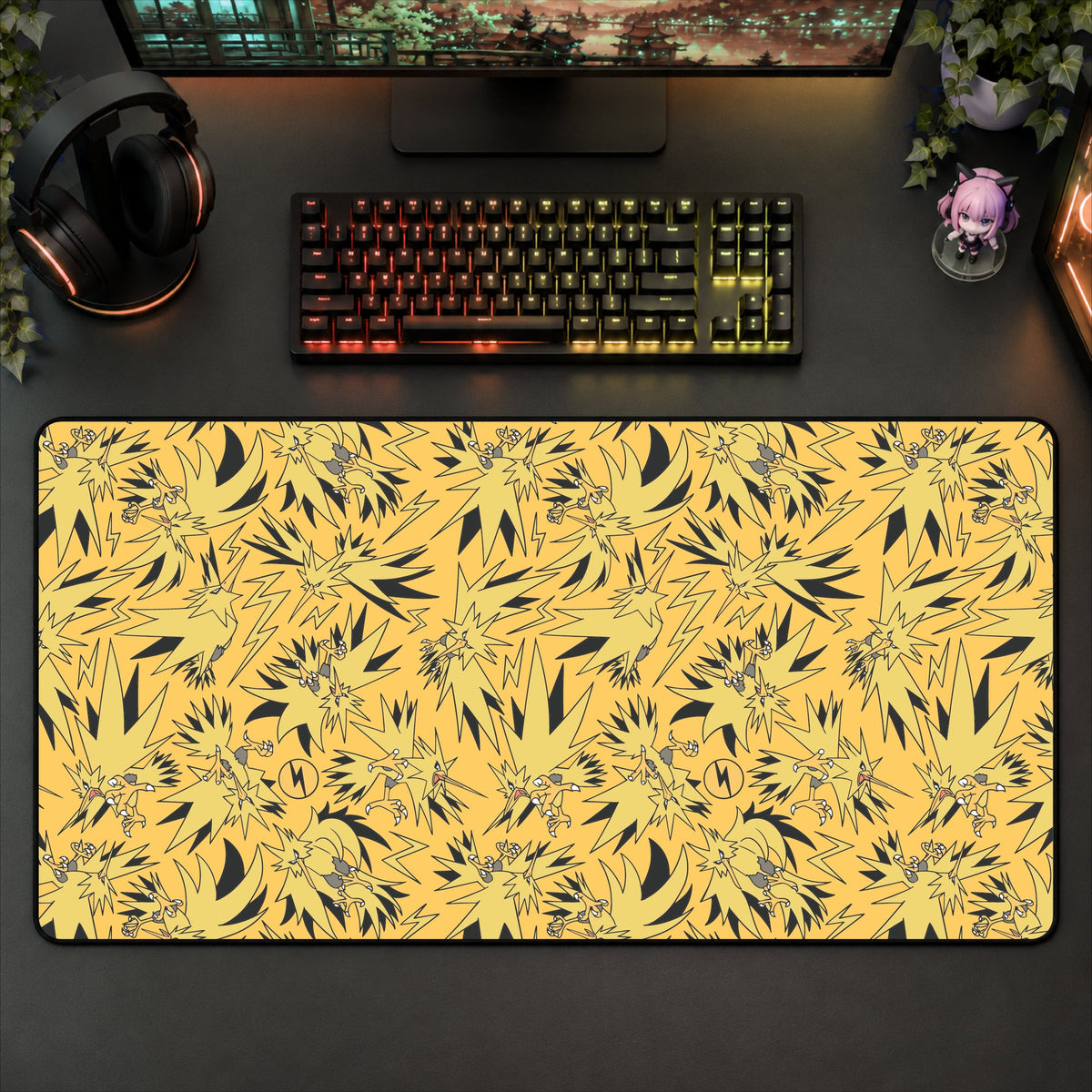Zapdos Yellow Desk Mat