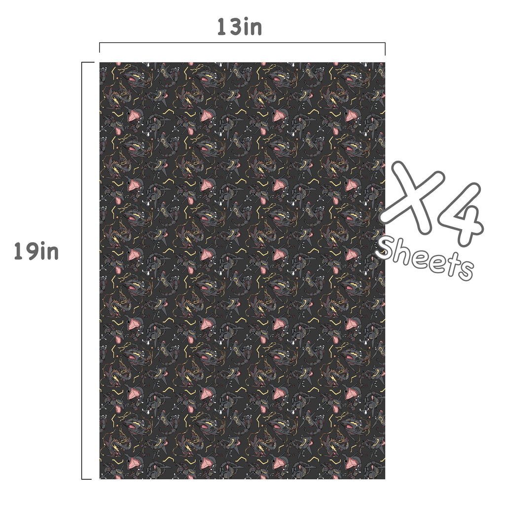 Rayquaza (Black) Wrapping Paper