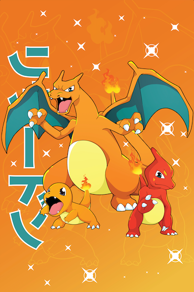 Charizard Evolution Wall Poster