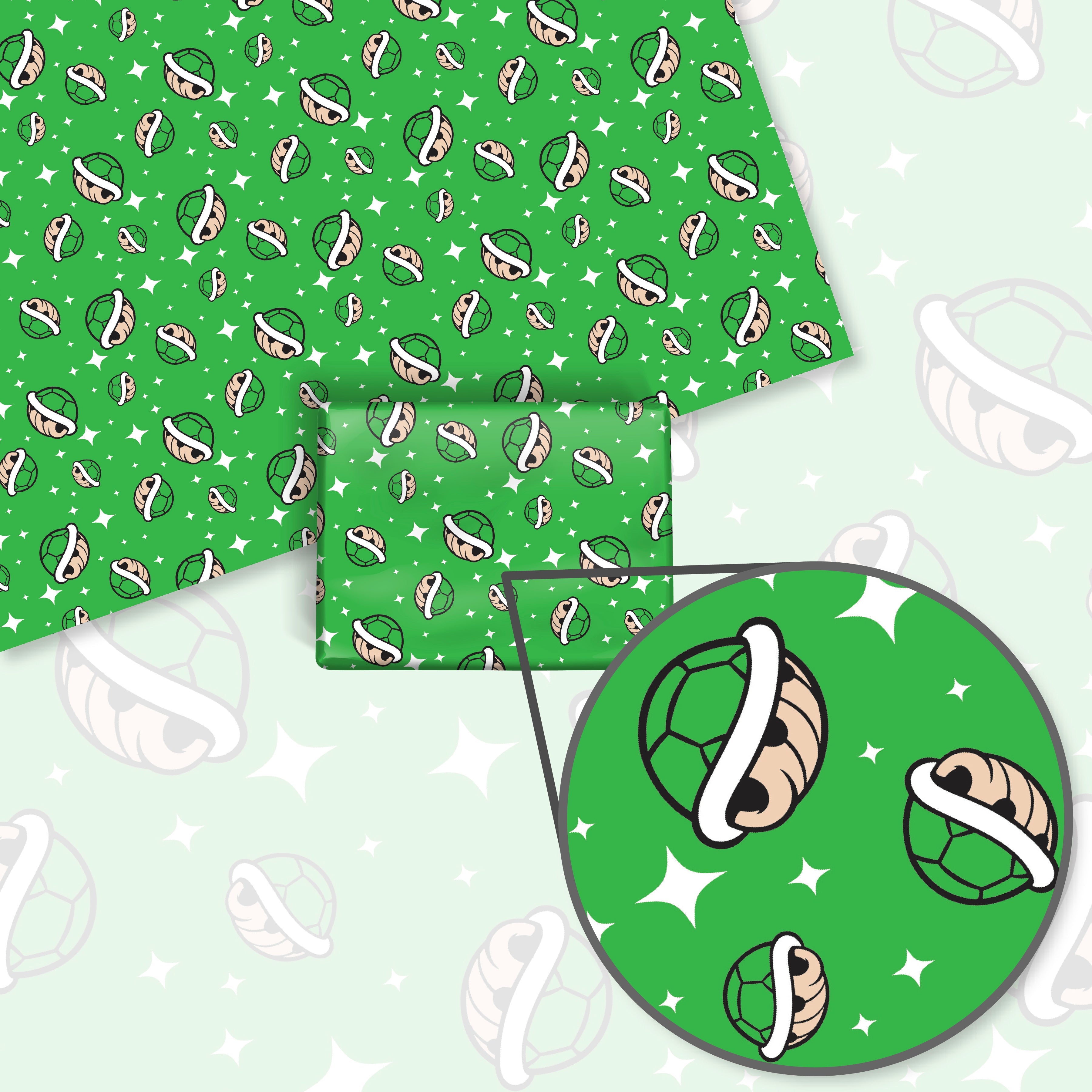 Green Shells Wrapping Paper