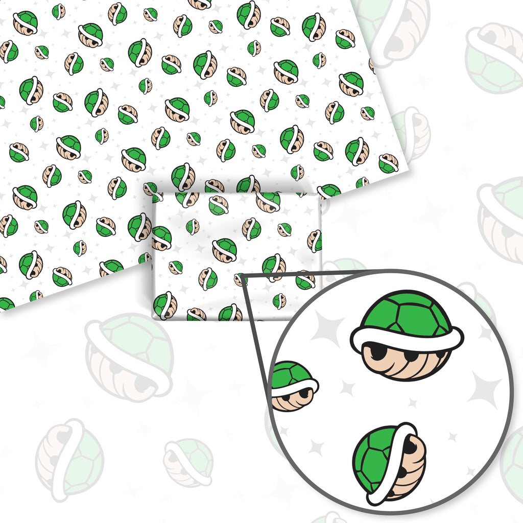 Green Shells Wrapping Paper