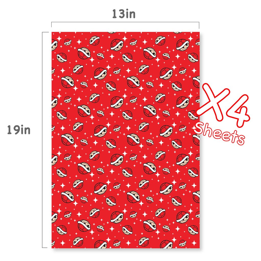 Red Shells Wrapping Paper