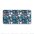 Winter Dark Blue Desk Mat