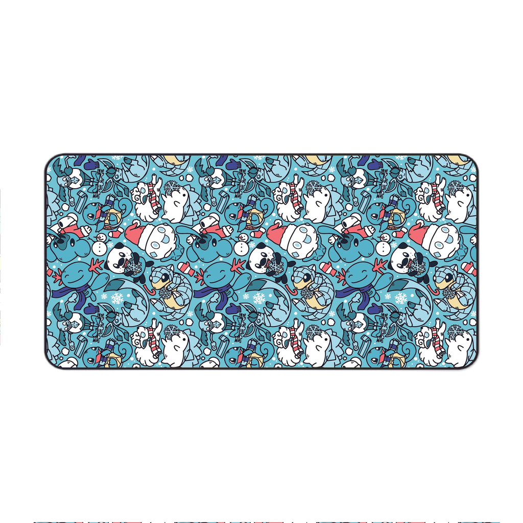 Winter Light Blue Desk Mat