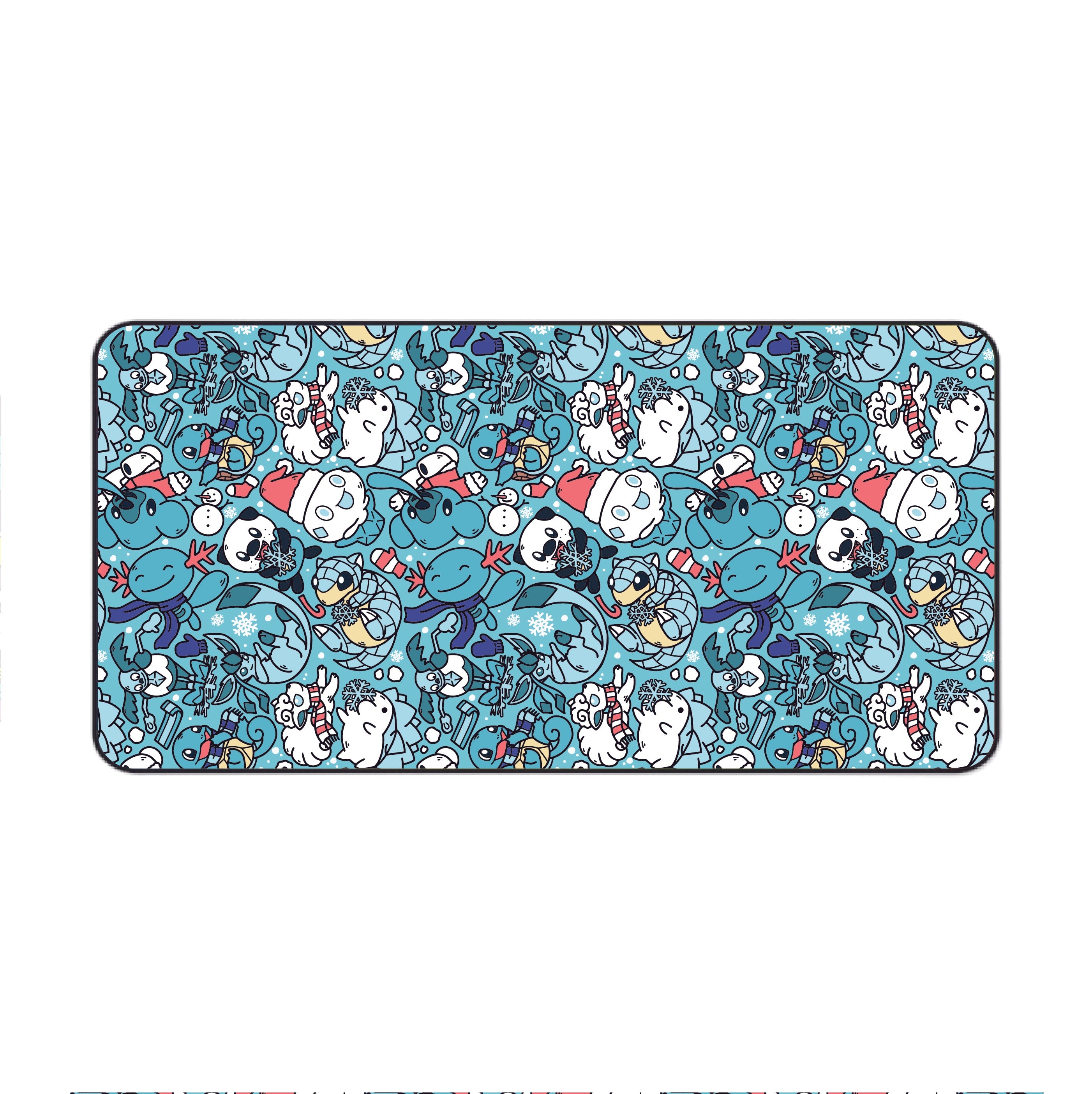 Winter Light Blue Desk Mat