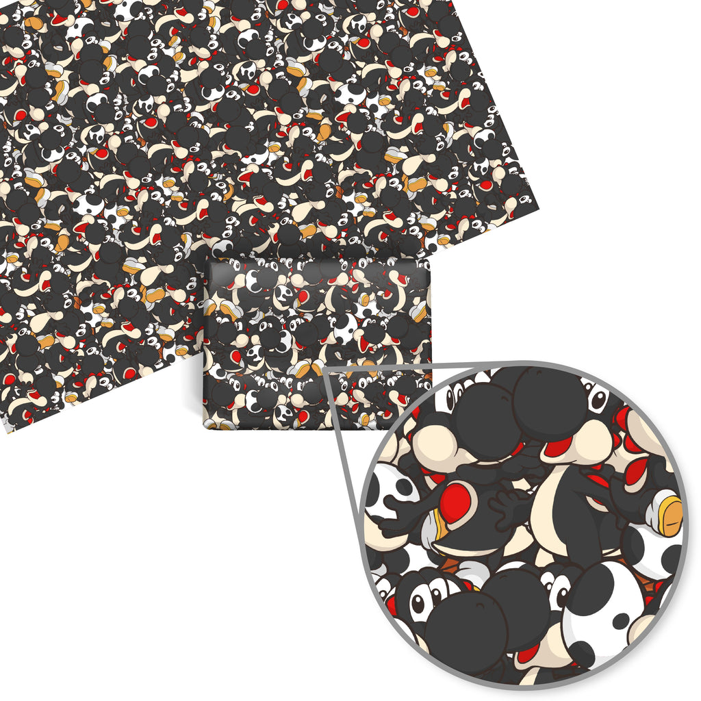 Yoshi Mario Wrapping Paper (Black)